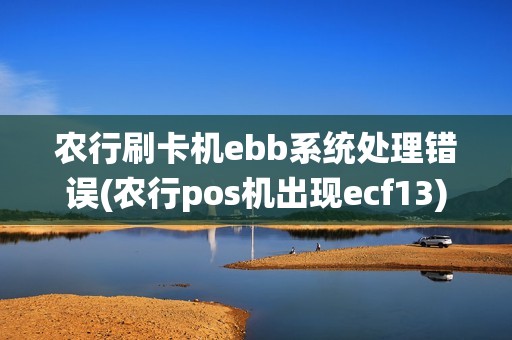 农行刷卡机ebb系统处理错误(农行pos机出现ecf13)