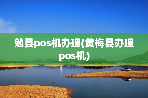 勉县pos机办理(黄梅县办理pos机)