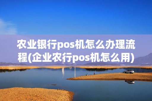 农业银行pos机怎么办理流程(企业农行pos机怎么用)