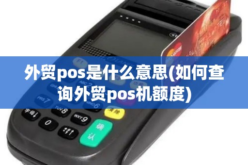 外贸pos是什么意思(如何查询外贸pos机额度)