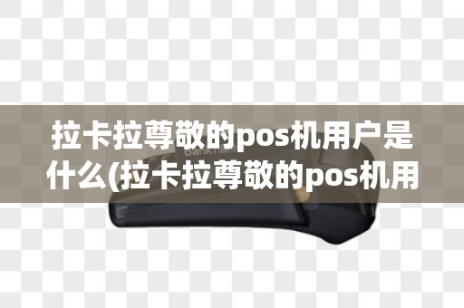 拉卡拉尊敬的pos机用户是什么(拉卡拉尊敬的pos机用户)