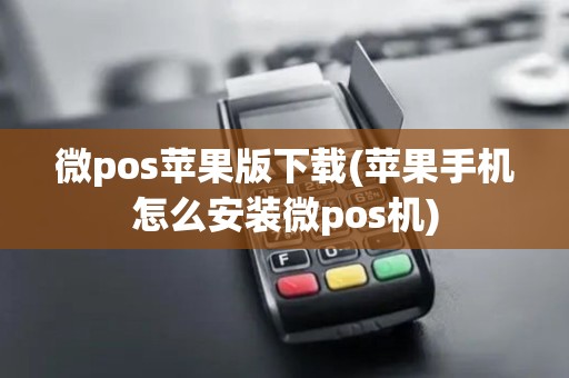 微pos苹果版下载(苹果手机怎么安装微pos机)