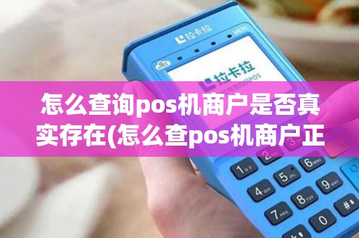 怎么查询pos机商户是否真实存在(怎么查pos机商户正常吗) 怎么查询pos机商户是否真实存在(怎么查pos机商户正常吗)