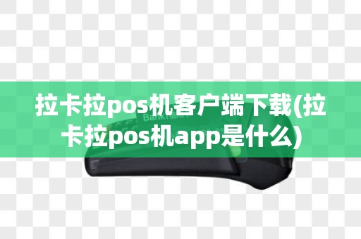 拉卡拉pos机客户端下载(拉卡拉pos机app是什么)