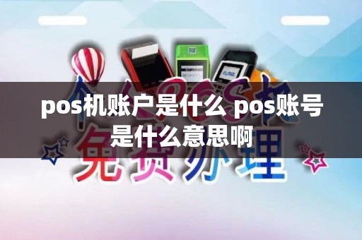 pos机账户是什么 pos账号是什么意思啊