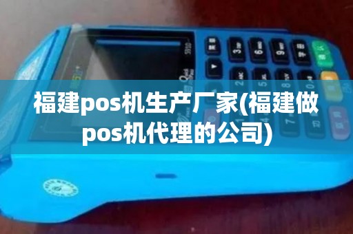 福建pos机生产厂家(福建做pos机代理的公司)