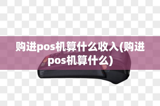 购进pos机算什么收入(购进pos机算什么)