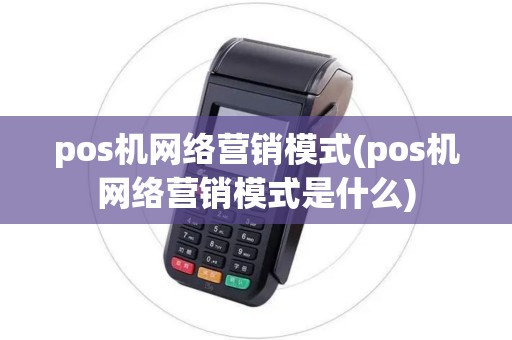 pos机网络营销模式(pos机网络营销模式是什么)