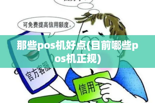 那些pos机好点(目前哪些pos机正规)