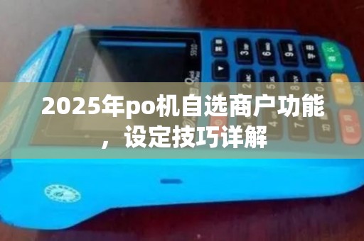 2025年po机自选商户功能，设定技巧详解