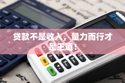 贷款不是收入，量力而行才是王道！