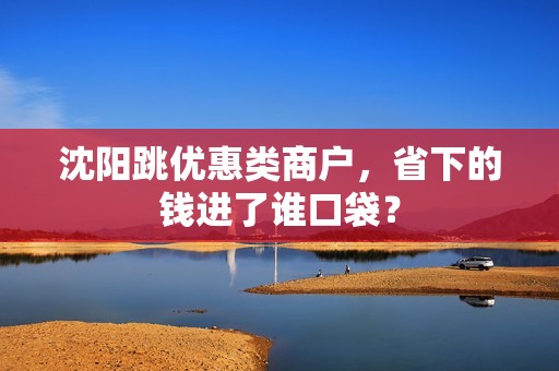 沈阳跳优惠类商户,省下的钱进了谁口袋? 沈阳跳优惠类商户,省下的钱进了谁口袋?