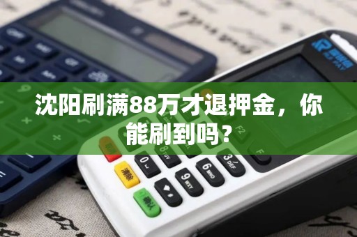 沈阳刷满88万才退押金，你能刷到吗？