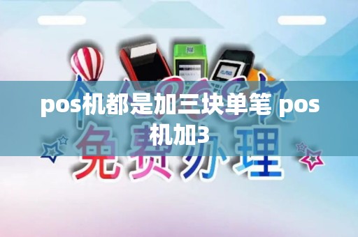 pos机都是加三块单笔 pos机加3