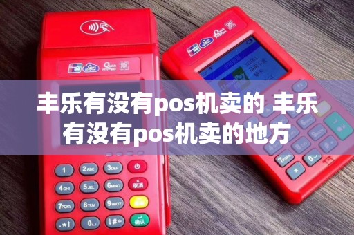 丰乐有没有pos机卖的 丰乐有没有pos机卖的地方