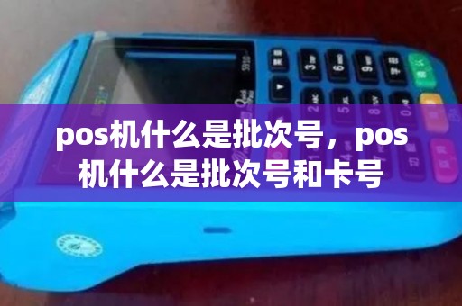 pos机什么是批次号，pos机什么是批次号和卡号