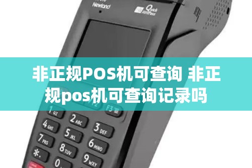 非正规POS机可查询 非正规pos机可查询记录吗