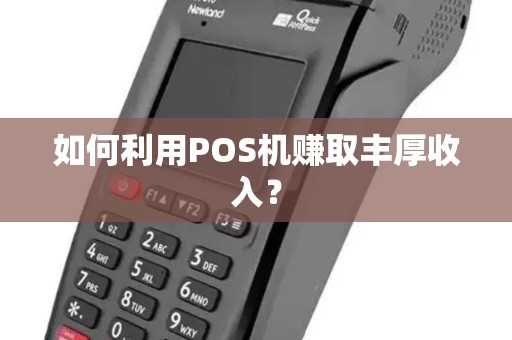 如何利用POS机赚取丰厚收入？