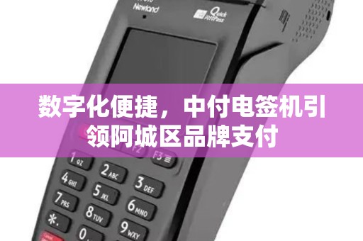 数字化便捷，中付电签机引领阿城区品牌支付