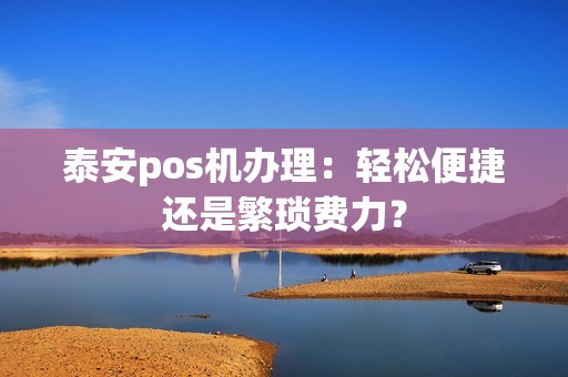 泰安pos机办理：轻松便捷还是繁琐费力？
