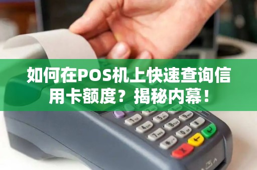 如何在POS机上快速查询信用卡额度？揭秘内幕！