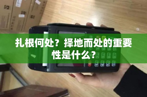 扎根何处？择地而处的重要性是什么？