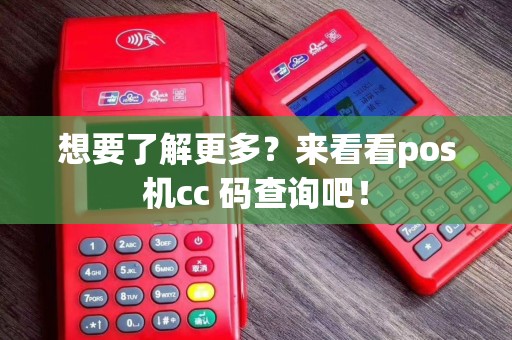 想要了解更多？来看看pos机cc 码查询吧！