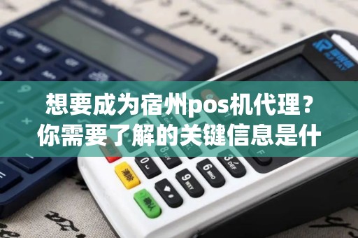 想要成为宿州pos机代理？你需要了解的关键信息是什么？