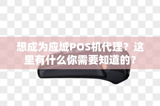 想成为应城POS机代理？这里有什么你需要知道的？