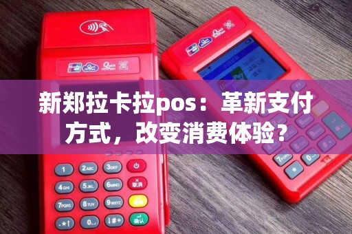 新郑拉卡拉pos：革新支付方式，改变消费体验？