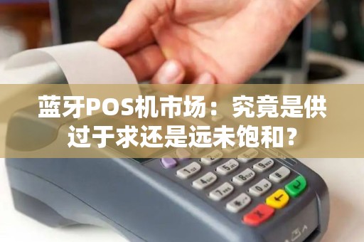 蓝牙POS机市场：究竟是供过于求还是远未饱和？