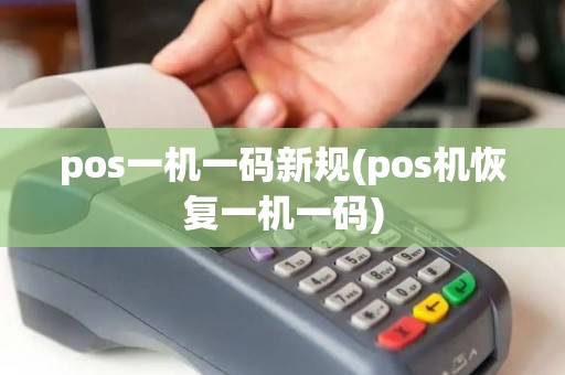 pos一机一码新规(pos机恢复一机一码)