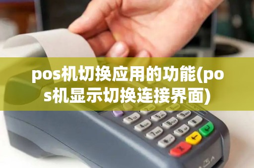 pos机切换应用的功能(pos机显示切换连接界面)