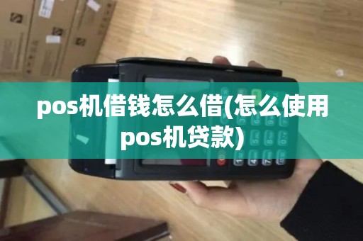 pos机借钱怎么借(怎么使用pos机贷款)