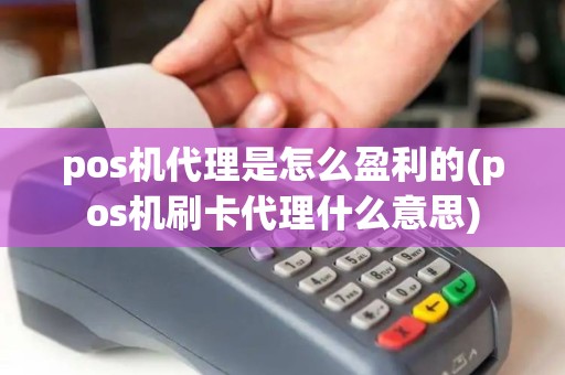 pos机代理是怎么盈利的(pos机刷卡代理什么意思)