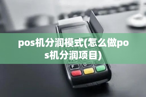 pos机分润模式(怎么做pos机分润项目)