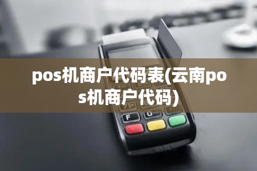 pos机商户代码表(云南pos机商户代码) pos机商户代码表(云南pos机商户代码)