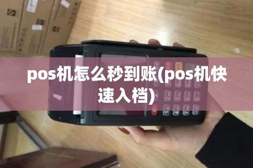 pos机怎么秒到账(pos机快速入档)