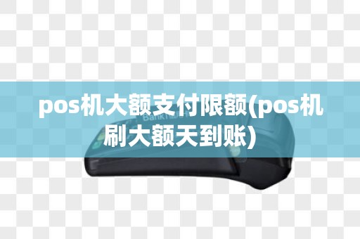 pos机大额支付限额(pos机刷大额天到账)