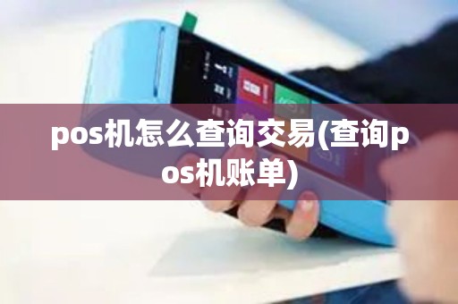pos机怎么查询交易(查询pos机账单)