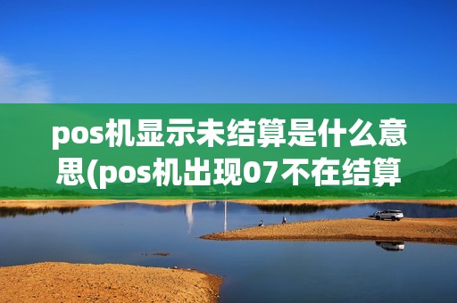 pos机显示未结算是什么意思(pos机出现07不在结算时间)