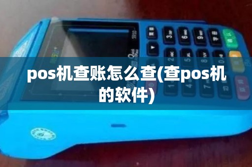 pos机查账怎么查(查pos机的软件)