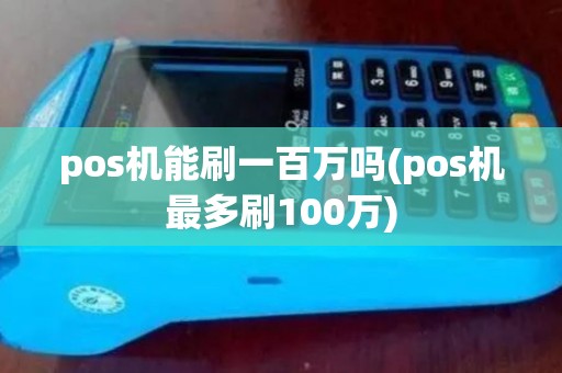 pos机能刷一百万吗(pos机最多刷100万)