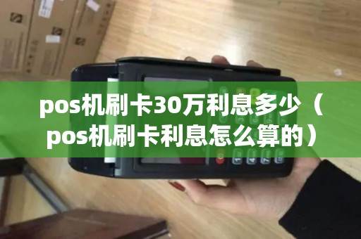 pos机刷卡30万利息多少（pos机刷卡利息怎么算的）
