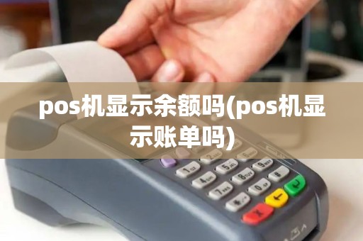 pos机显示余额吗(pos机显示账单吗)