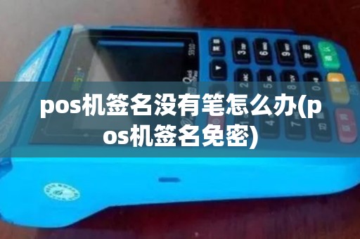 pos机签名没有笔怎么办(pos机签名免密)