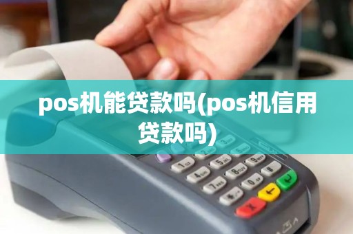 pos机能贷款吗(pos机信用贷款吗)