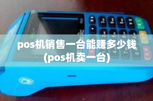 pos机销售一台能赚多少钱(pos机卖一台)
