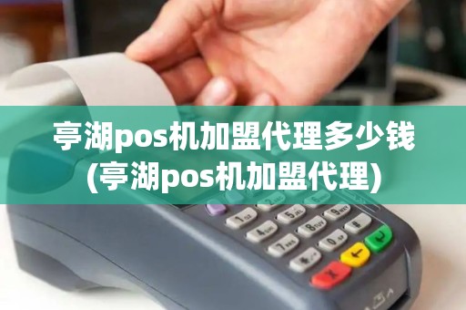 亭湖pos机加盟代理多少钱(亭湖pos机加盟代理)