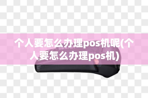 个人要怎么办理pos机呢(个人要怎么办理pos机)